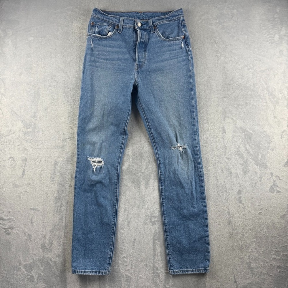 Levis Jeans Mens 28x32 Blue 501 Straight Button Fly American Western Denim